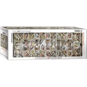 PUZZLE EUROGRAPHICS PANORAMIQUE - BEAUX-ARTS - MICHELANGELO : LE PLAFOND DE LA CHAPELLE SIXTINE - 1000 PIECES