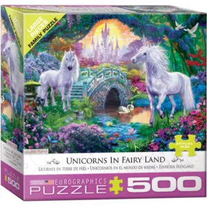 PUZZLE EUROGRAPHICS : LICORNES EN TERRE DE FEES - 500 PIECES