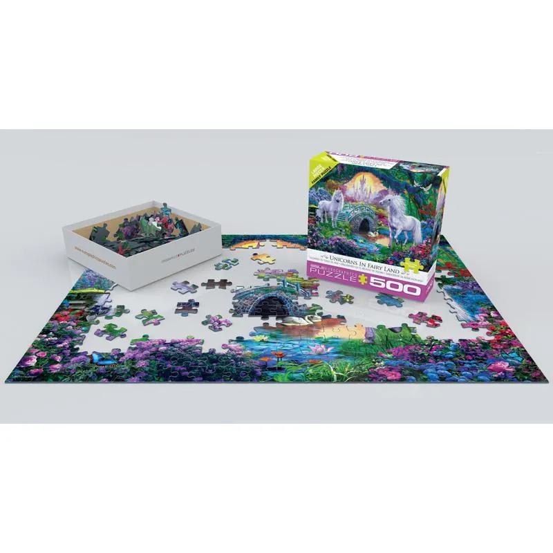 PUZZLE EUROGRAPHICS : LICORNES EN TERRE DE FEES - 500 PIECES – Image 3