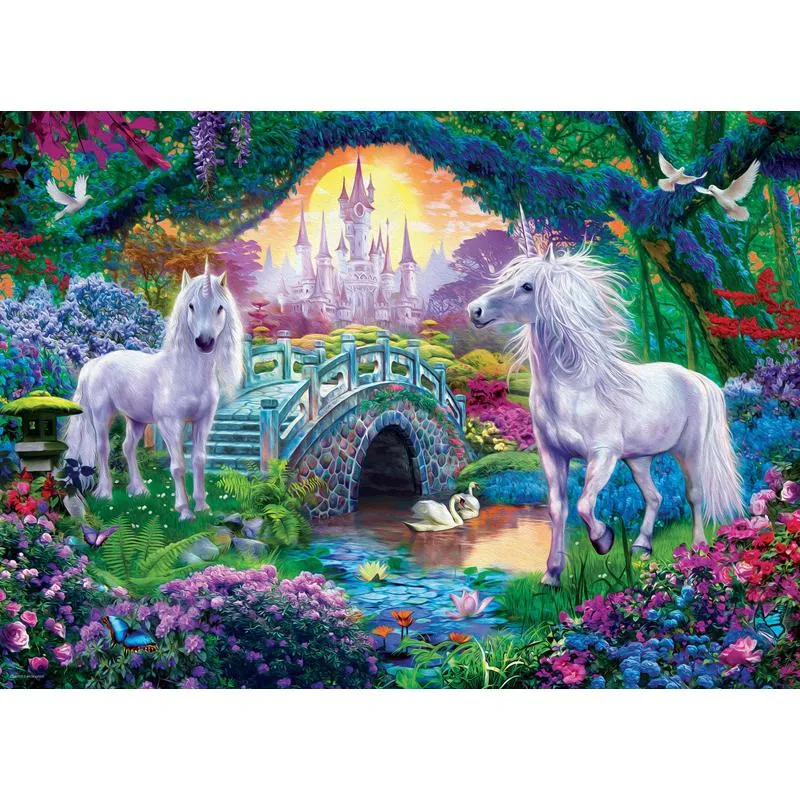 PUZZLE EUROGRAPHICS : LICORNES EN TERRE DE FEES - 500 PIECES – Image 2