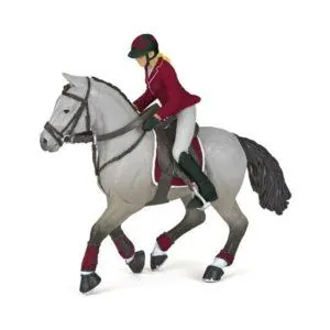 CHEVAL DE CONCOURS ET SA CAVALIERE - PAPO