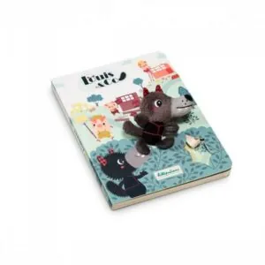 LIVRE PARCOURS LE LOUP ET LES TROIS PETITS COCHONS - LILLIPUTIENS