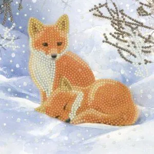 CARTE A DIAMANTER : RENARDEAUX - CRYSTAL ART