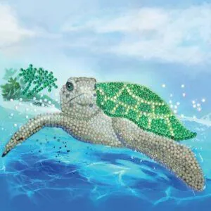 CARTE A DIAMANTER : TORTUE - CRYSTAL ART