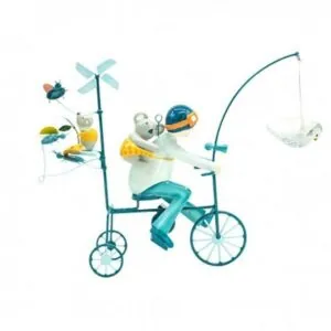 MOBILE TRIPLETTE CHOUETTE ET KOALA BLEU - L'OISEAU BATEAU