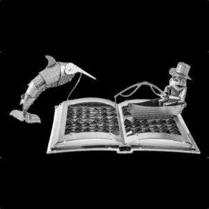 METAL EARTH - DIVERS - SCULPTURE DE LIVRE LE VIEIL HOMME ET LA MER