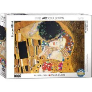 PUZZLE EUROGRAPHICS - BEAUX ARTS - G. KLIMT : LE BAISER - 1000 PIECES