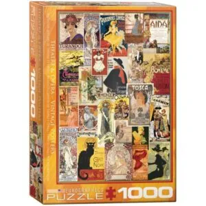 PUZZLE EUROGRAPHICS : AFFICHES ANCIENNES DE THEATRE ET D'OPERA - 1000 PIECES