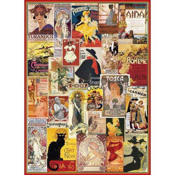 PUZZLE EUROGRAPHICS : AFFICHES ANCIENNES DE THEATRE ET D'OPERA - 1000 PIECES – Image 2