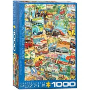 PUZZLE EUROGRAPHICS : PUBLICITES ANCIENNES DE VOYAGES - 1000 PIECES