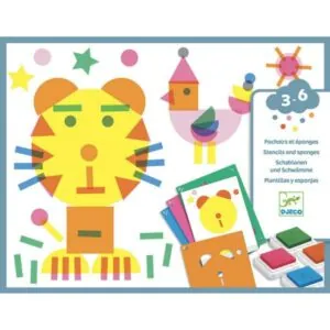 COFFRET POCHOIRS ET EPONGES TAPE ET TAPE - DJECO