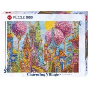 PUZZLE HEYE - CHARMING VILLAGE - T. MUROVA : ARBRES ROSES - 1000 PIECES