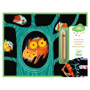 CARTE A GRATTER DES PETITS - ANIMAUX A DECOUVRIR - DJECO