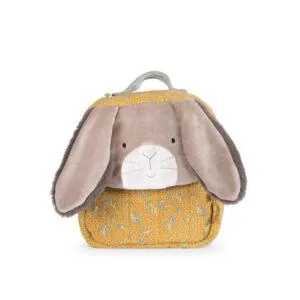SAC A DOS LAPIN OCRE - TROIS PETITS LAPINS - MOULIN ROTY