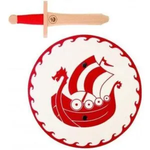SET BOUCLIER ET MINI EPEE ROUGE SNORRE - VAH