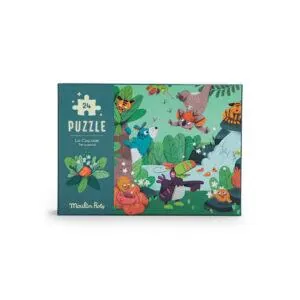 PUZZLE PHOSPHORESCENT MOULIN ROTY : LA CASCADE - DANS LA JUNGLE - 24 PIECES