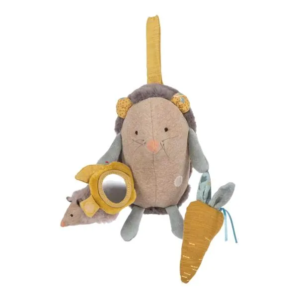 HERISSON D'ACTIVITES A SUSPENDRE - TROIS PETITS LAPINS - MOULIN ROTY