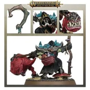 WARHAMMER AGE OF SIGMAR - GLOOMSPITE GITZ - SQUIGBOSS WITH GNASHA-SQUIG
