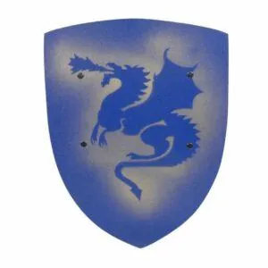 BOUCLIER COURBE DRAGON BLEU - VAH