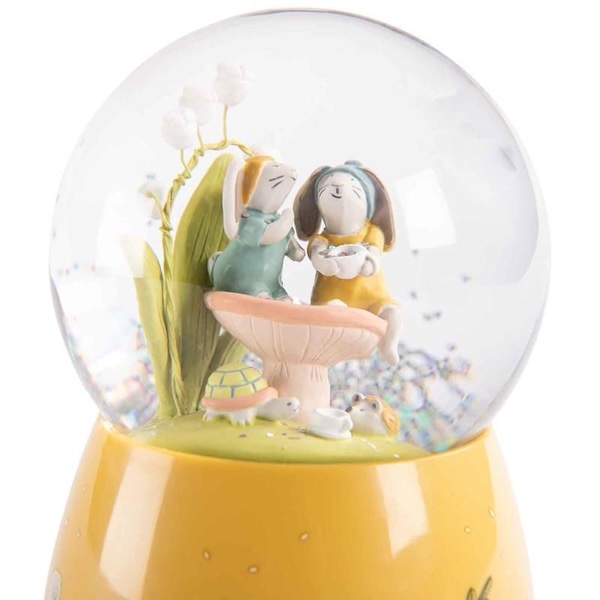 BOULE A NEIGE MUSICALE - TROIS PETITS LAPINS - MOULIN ROTY – Image 2