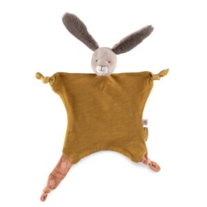 DOUDOU LAPIN OCRE - TROIS PETITS LAPINS - MOULIN ROTY