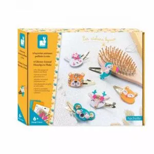 COFFRET 6 BARRETTES ANIMAUX PAILLETTES A CREER - JANOD