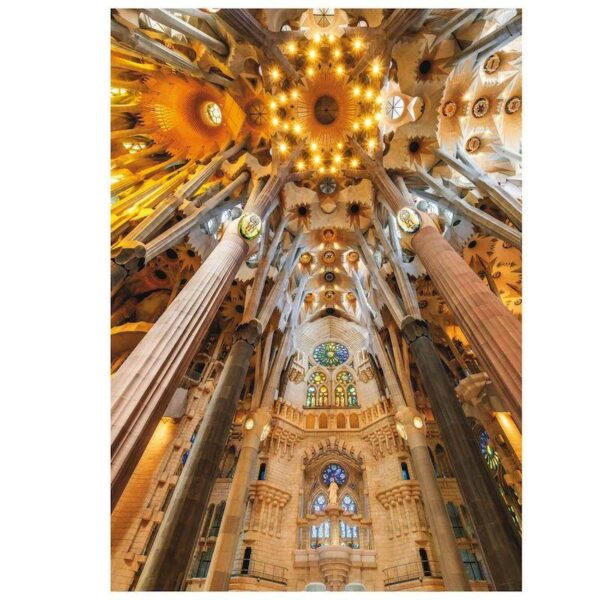 PUZZLE EDUCA : INTERIEUR DE LA SAGRADA FAMILIA - 1000 PIECES – Image 2