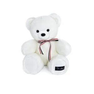 PELUCHE L'OURS FRANCAIS LOU BLANC 35 CM - MAILOU