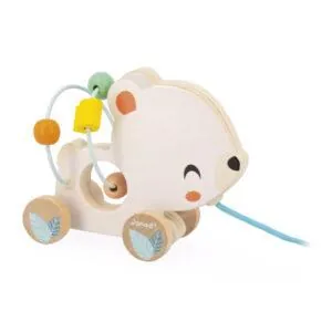 BABY LOOPING A TIRER : OURS BLANC - JANOD