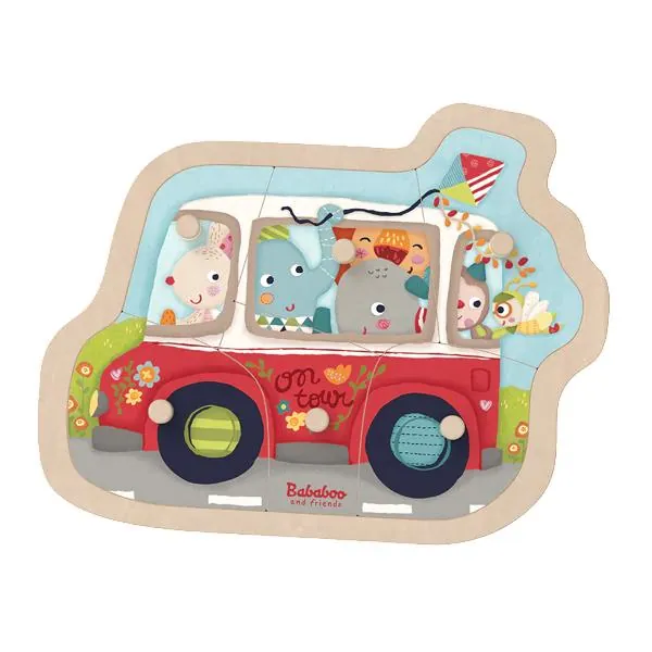 PUZZLE ENCASTRABLE - LES AMIS EN PROMENADE - BABABOO AND FRIENDS