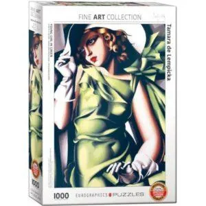 PUZZLE EUROGRAPHICS - BEAUX ARTS - T. LEMPICKA : JEUNE FILLE EN VERT - 1000 PIECES