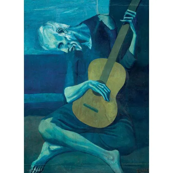 PUZZLE EUROGRAPHICS - BEAUX ARTS - P. PICASSO : LE VIEUX GUITARISTE - 1000 PIECES – Image 2