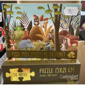 MINI PUZZLE CARTES D'ART - LA FORET - 50 PIECES