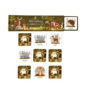 MON MEMORY - LES ANIMAUX DE LA FORET - CARTES D'ART