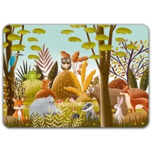 SET DE TABLE - ANIMAUX DE LA FORET - CARTES D'ART