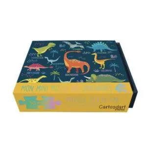 MINI PUZZLE CARTES D'ART - DINOSAURES - 50 PIECES