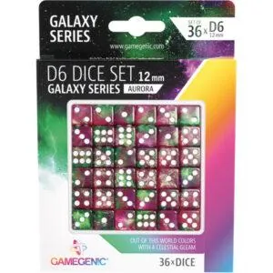 GALAXY SERIES -AURORA- SET DE 36 DÉS DE 6 - 12MM