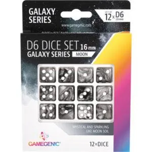 GALAXY SERIES -MOON- SET DE 12 DÉS DE 6 - 16MM