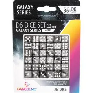 GALAXY SERIES -MOON- SET DE 36 DÉS DE 6 - 12MM