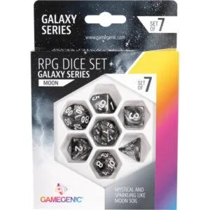 GALAXY SERIES -MOON- SET DE 7 DÉS JDR
