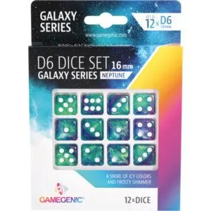 GALAXY SERIES -NEPTUNE- SET DE 12 DÉS DE 6 - 16MM
