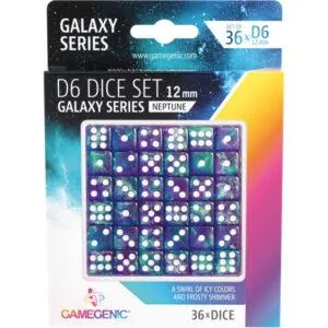 GALAXY SERIES -NEPTUNE- SET DE 36 DÉS DE 6 - 12MM