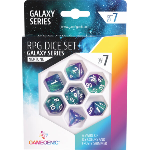 GALAXY SERIES -NEPTUNE- SET DE 7 DÉS JDR