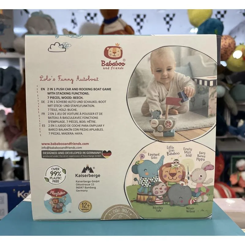JOUET A EMPILER 2 EN 1 - L'AMUSANTE VOITURE BATEAU DE LOLO - BABABOO AND FRIENDS – Image 2