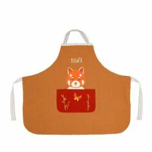 TABLIER COPAINS D'ABORD - PANDA ROUX - L'OISEAU BATEAU