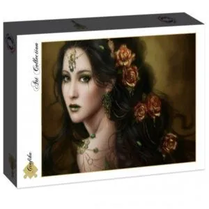 PUZZLE GRAFIKA - ART COLLECTION : C. ORTEGA : GOLDEN ROSE - 1000 PIECES