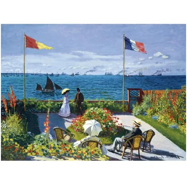 PUZZLE BLUEBIRD - C. MONET : JARDIN A SAINTE ADRESSE - 3000 PIECES – Image 2