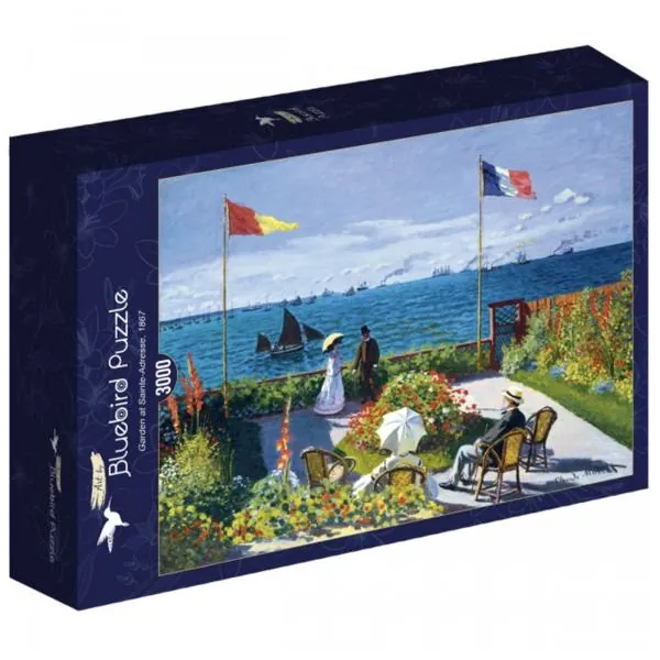 PUZZLE BLUEBIRD - C. MONET : JARDIN A SAINTE ADRESSE - 3000 PIECES