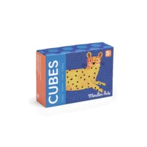 PUZZLE MOULIN ROTY EN BOIS : LES TOUPITIS - 6 CUBES