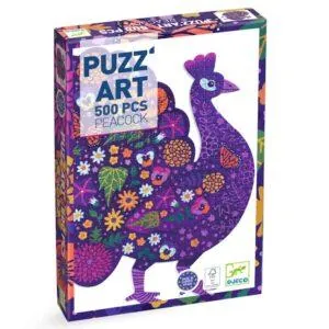 PUZZLE DJECO ART : PEACOCK - 500 PIECES